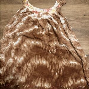 Brown Tie-Dye women’s tank top